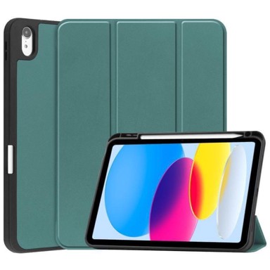 COREPARTS TPU futrola Caster s tri preklopa, za Apple iPad 10th Gen 10.9", tamno zelena
